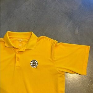 Vintage Boston Bruins Antigua Polo – Yellow (Size L)